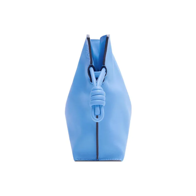 LOEWE Flamenco Clutch In Nappa Calfskin Mini Celestine Blue-4