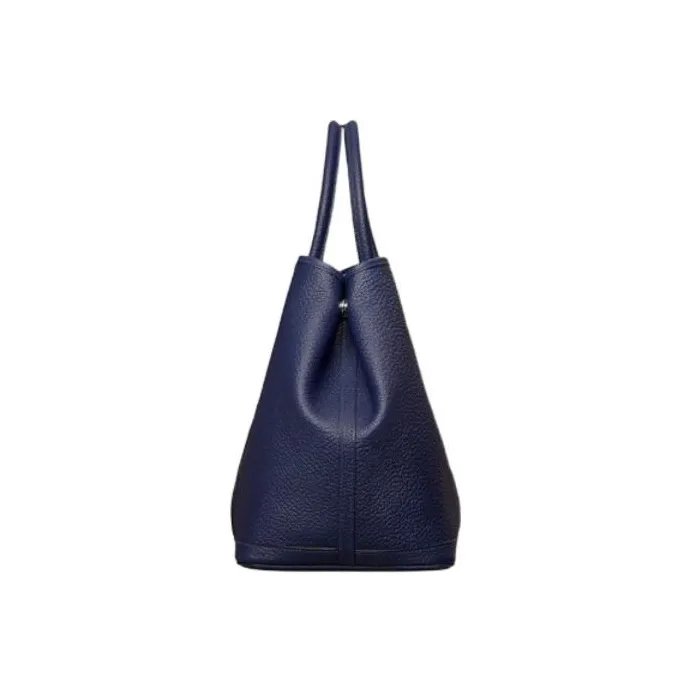 HERMES Garden Party Cow Leather Garden Handbag 36 Unisex Midnight Blue-2
