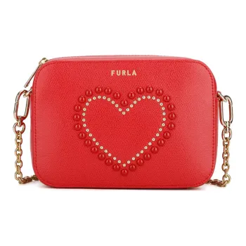 Furla Leather Crossbody Bag Mini Women's Red