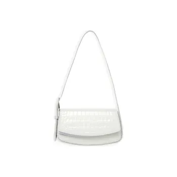 Balenciaga Calfskin Shoulder Bag, Portable Crossbody Bag Women's White