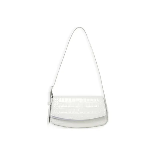 Balenciaga Calfskin Shoulder Bag, Portable Crossbody Bag Women's White-0