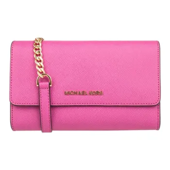 MICHAEL KORS Jet Set Travel Cow Leather Shoulder Bag, Crossbody Bag Women's Pink