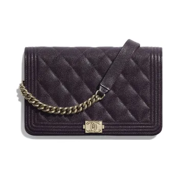 CHANEL Leboy Grain Caviar Calfskin Shoulder Bag, Crossbody Bag Women's Black