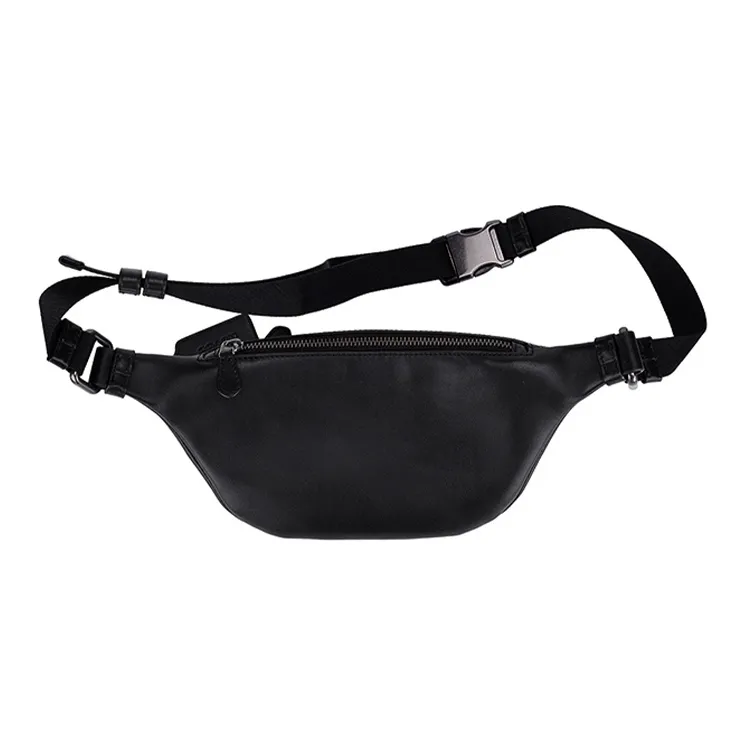 COACH Warren Cow Leather Crossbody Bag, Fanny Pack Large Size Men's Black Gray-1