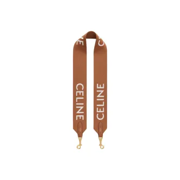 CELINE Wool Bag Straps Unisex Tan
