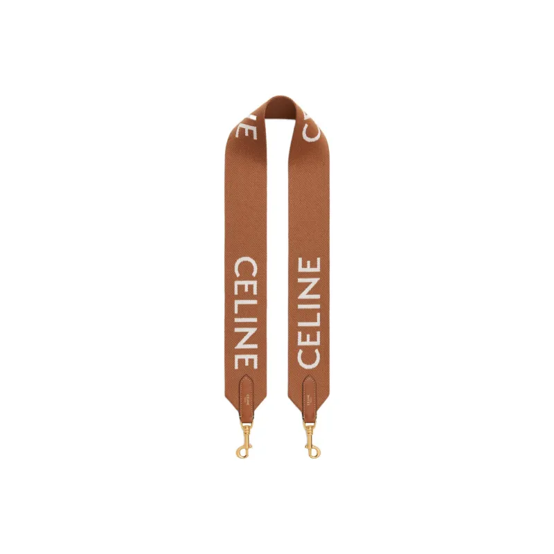 CELINE Wool Bag Straps Unisex Tan-0