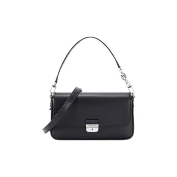 MICHAEL KORS Bradshaw Leather Focaccia Shoulder Bag Crossbody Bag Small Size Women's Black