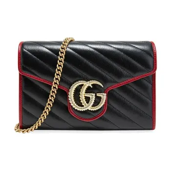GUCCI GG Marmont Quilting Cow Leather Chain Wallet, Crossbody Bag, Shoulder Bag Women's