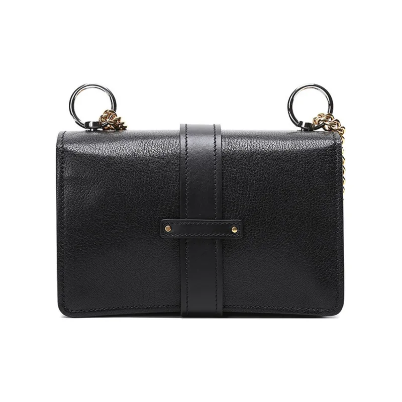 Chloe Leather Crossbody Bag Women's Black-2