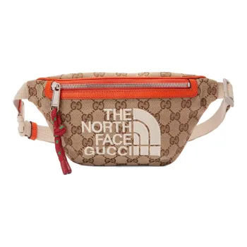 GUCCI X THE NORTH FACE Unisex Fanny Pack Beige/Orange
