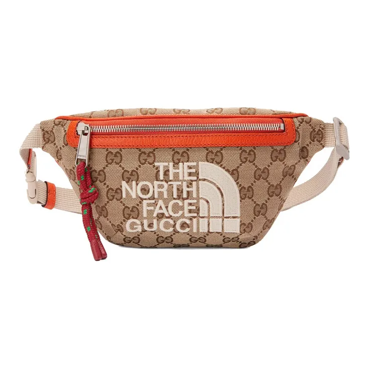 GUCCI X THE NORTH FACE Unisex Fanny Pack Beige/Orange-0