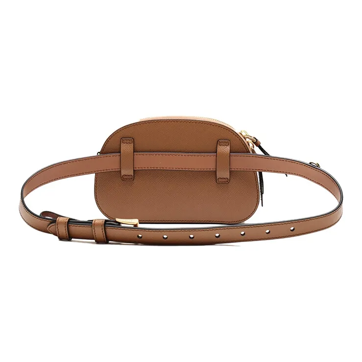PRADA Cow Leather Crossbody Bags Fanny Pack Sling Bags Women's Caramel-3