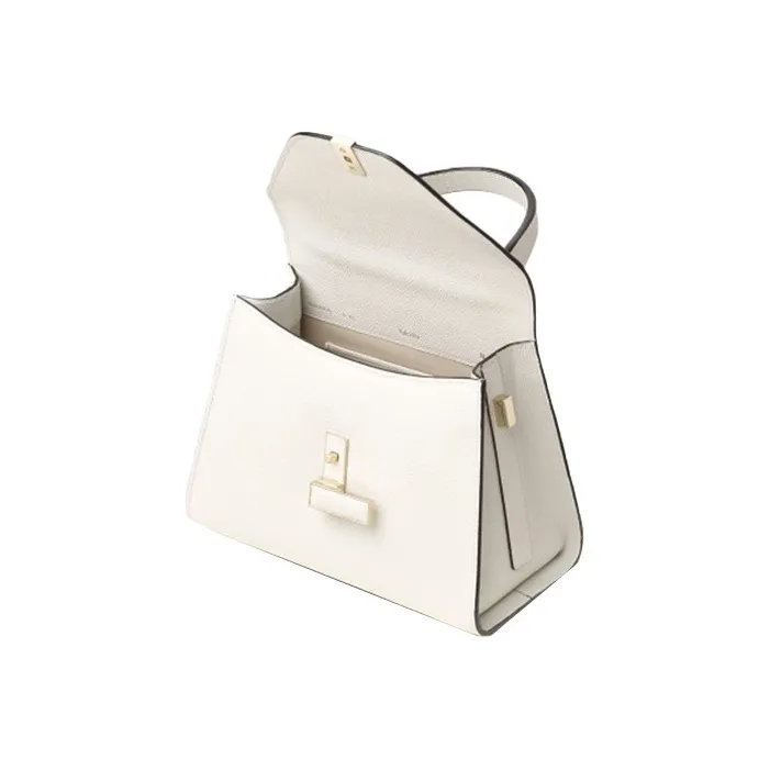 Valextra Iside Leather Handbag, Shoulder Bag, Crossbody Bag Mini Women's Ecru-3