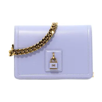 Elisabetta Franchi Leather Shoulder Bag Crossbody Bag Women's Purple