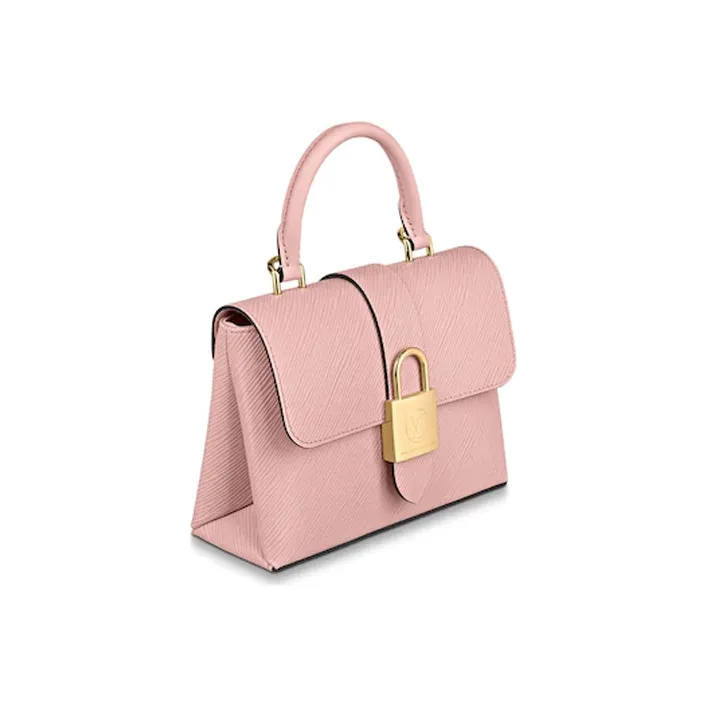 LOUIS VUITTON Locky Cow Leather Lockhead Handbag Women's Pink-2