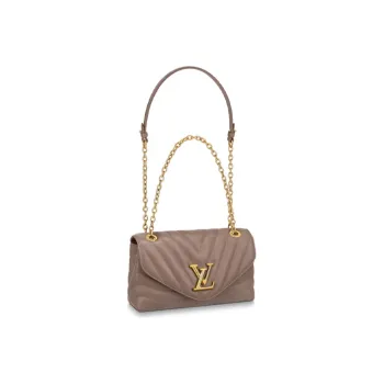 LOUIS VUITTON New Wave Smooth Cow Leather Handbag, Shoulder Bag, Crossbody Bag Women's Taupe