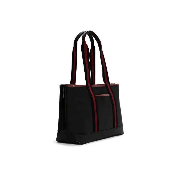 COACH Nylon Fabric Tote Bag, Shopping Bag, Luggage Bag, Handbag, Shoulder Bag Unisex Black-1
