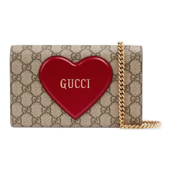 GUCCI Canvas Chain Wallet, Crossbody Bag, Shoulder Bag Women's