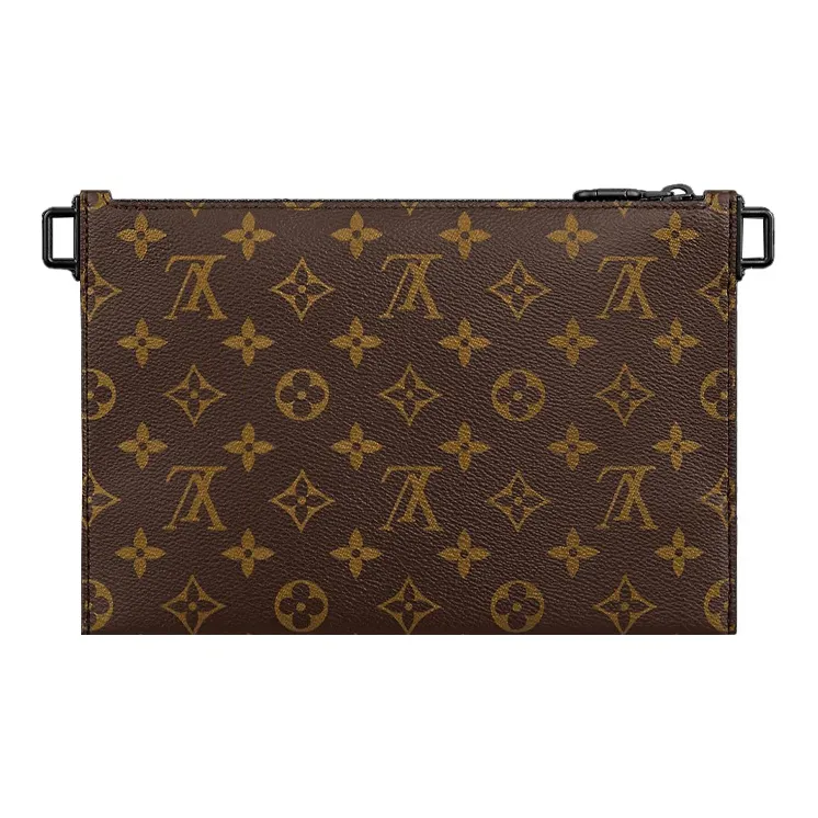 LOUIS VUITTON Trio Pouch Taurillon Illusion Silver-1
