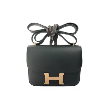 HERMES Constance Swift Leather KangKang Bag Shoulder Bag Crossbody Bag Mini Women's Black