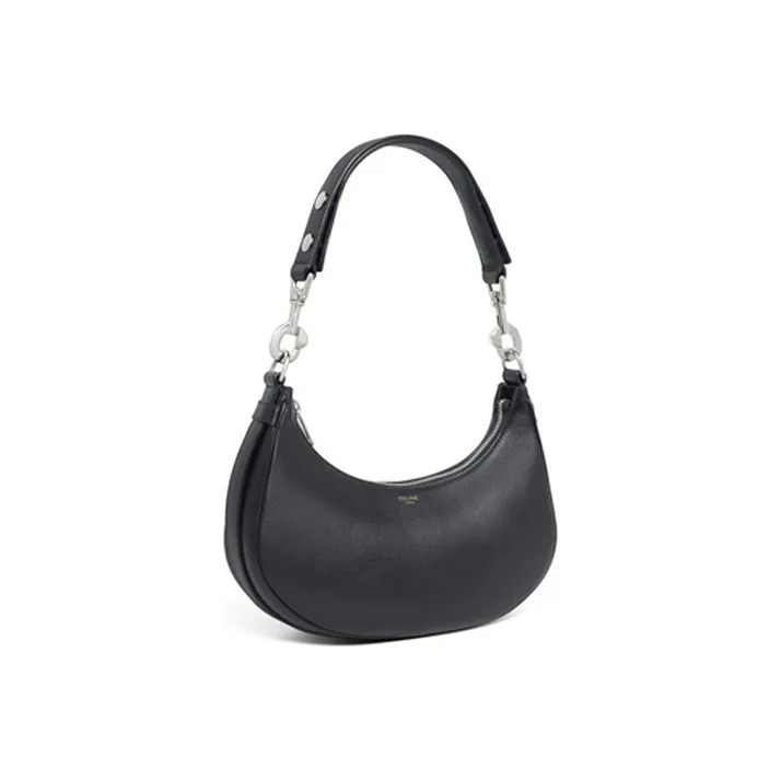 CELINE AVA Smooth Cow Leather Crossbody Bag Shoulder Bag Women's Black-1