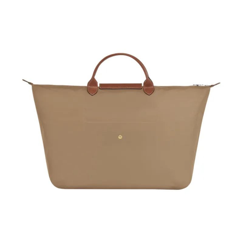 LONGCHAMP Le Pliage Polyamide Canvas Dumpling Bag Travel Bag Large Size Unisex Sand Gray-3