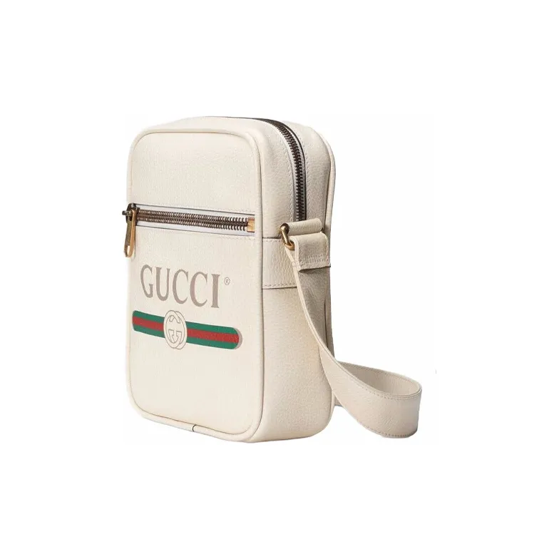 GUCCI Leather Camera Bags Crossbody Bag Shoulder Bag Unisex White-1