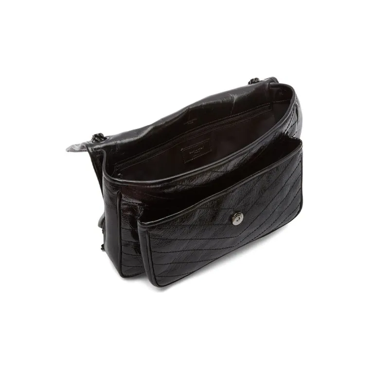 SAINT LAURENT Niki Cow Leather Crossbody Bags Shoulder Bags Women's Black-4