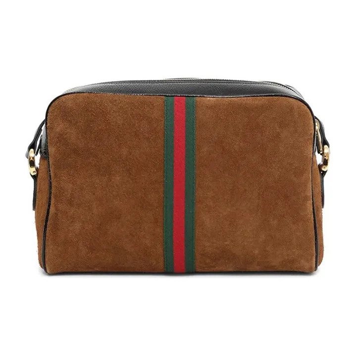 GUCCI Suede Portable Crossbody Bag Shoulder Bag Women's Brown-2
