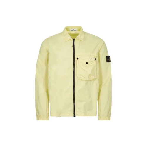 STONE ISLAND Jackets Men Yellow