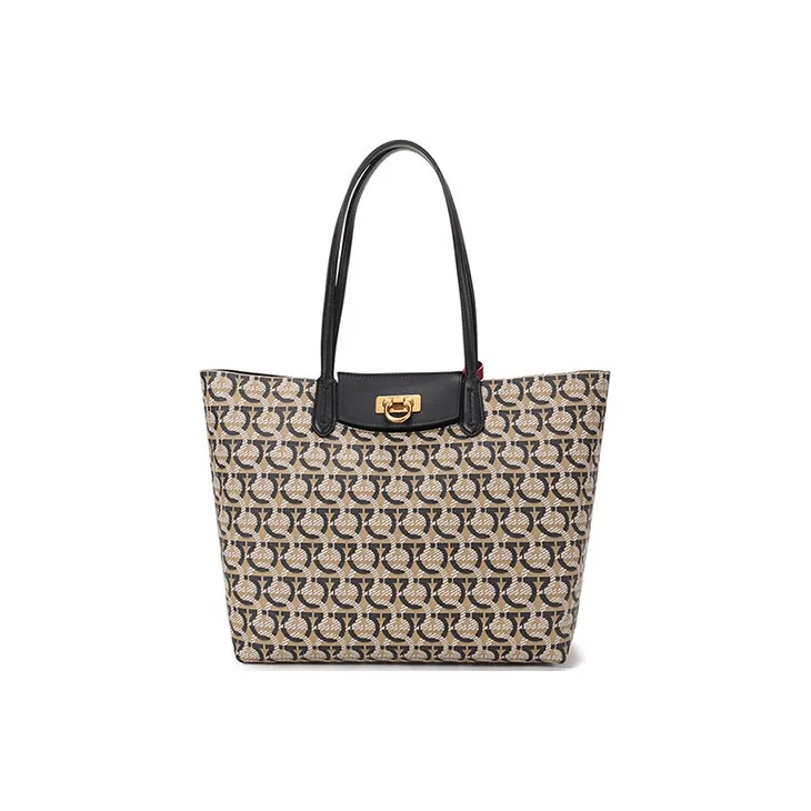 FERRAGAMO Coated Canvas Shoulder Bag Regular Women's Multicolor-0