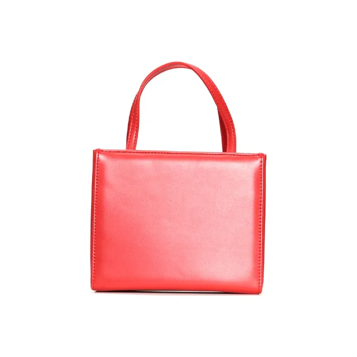 MOSCHINO Polyurethane Handbag Shoulder Bag Women's Orange Red-2