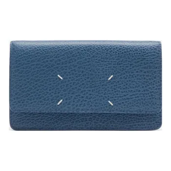 Maison Margiela Cow Leather Shoulder Bag Tubas Women's Slate Blue