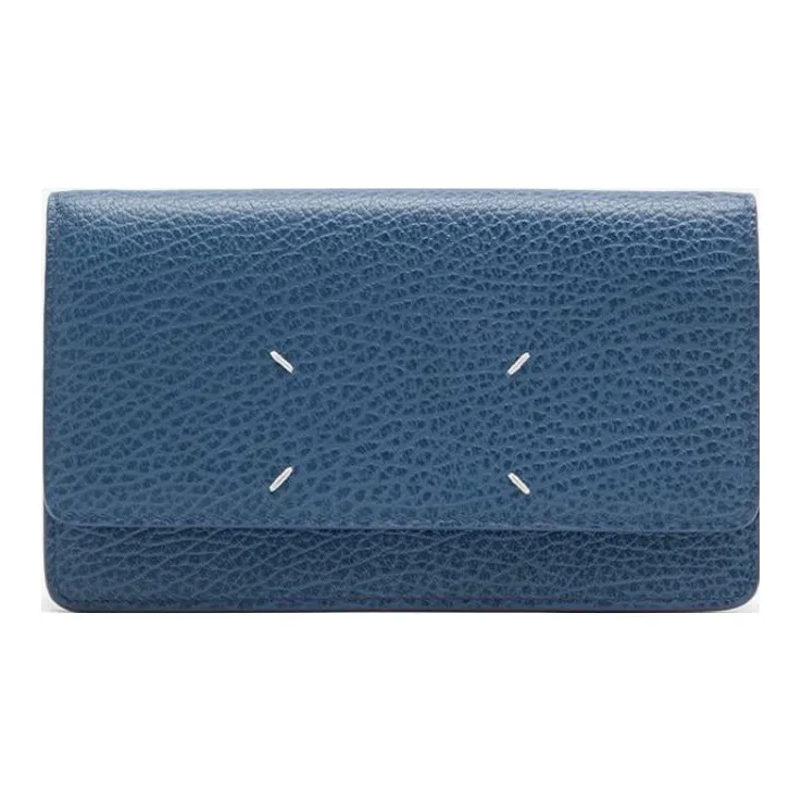 Maison Margiela Cow Leather Shoulder Bag Tubas Women's Slate Blue-0