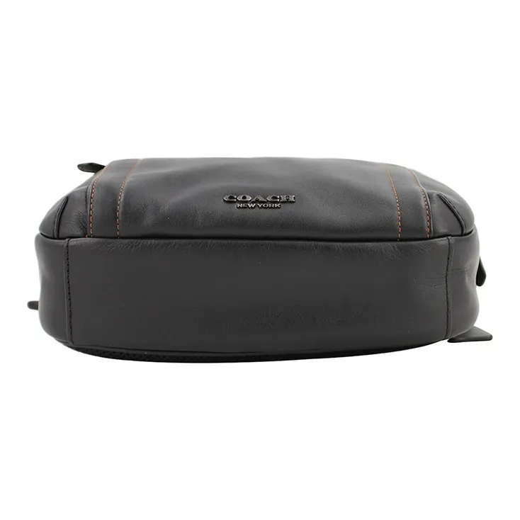 COACH Graham Smooth Finish Leather Camera Bag Crossbody Bag Fanny Pack Large Size Men's Black-4