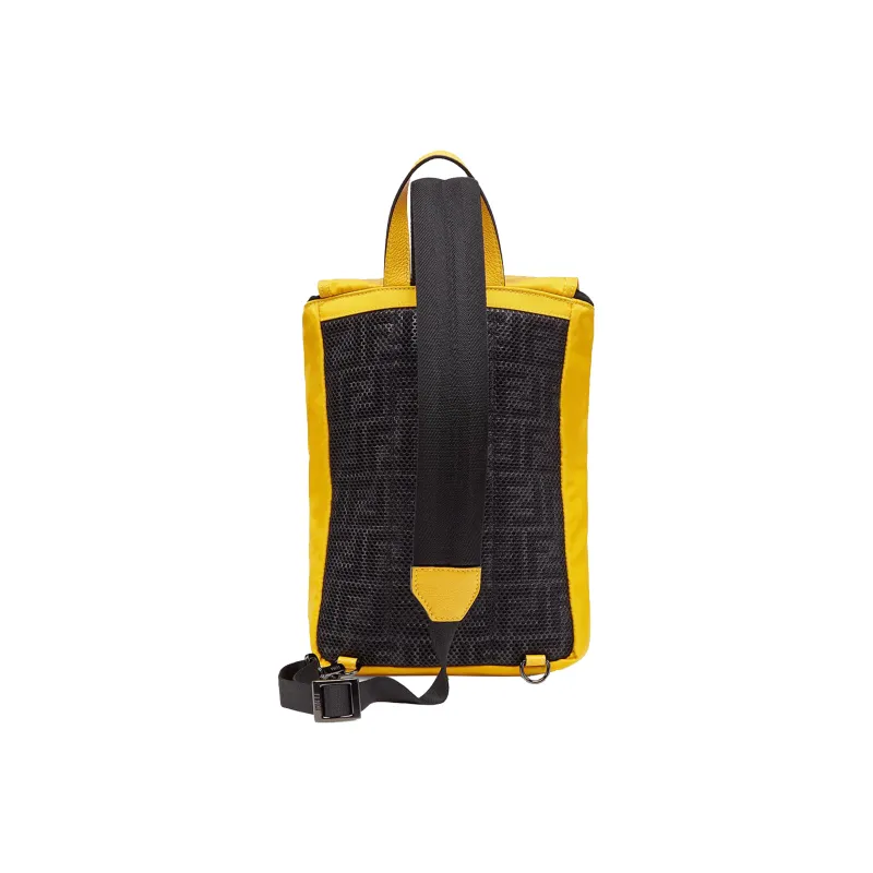 FENDI Fendiness Nylon Crossbody Bag, Shoulder Bag Men's Yellow-2