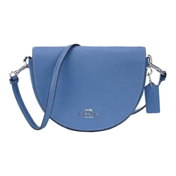 COACH Ellen Leather Flap Bag Saddle Bag Crossbody Bag Shoulder Bag Women's Blue