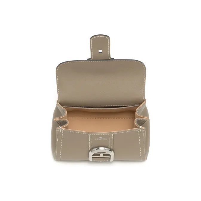 Delvau Brillant Calfskin Handbag, Crossbody Bag, Shoulder Bag Mini Women's Dove Gray-3