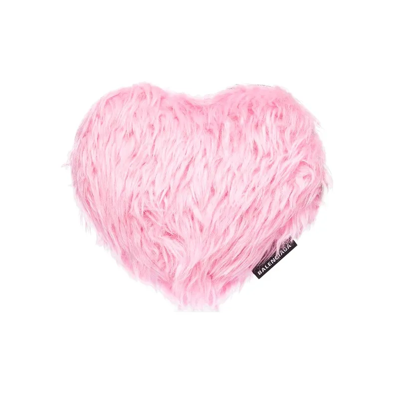 Balenciaga Faux Fur Coin Purse Clutch Regular Women's Pink-1