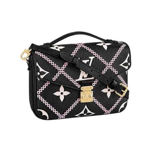 LOUIS VUITTON Pochette Métis Black/Pink/Beige