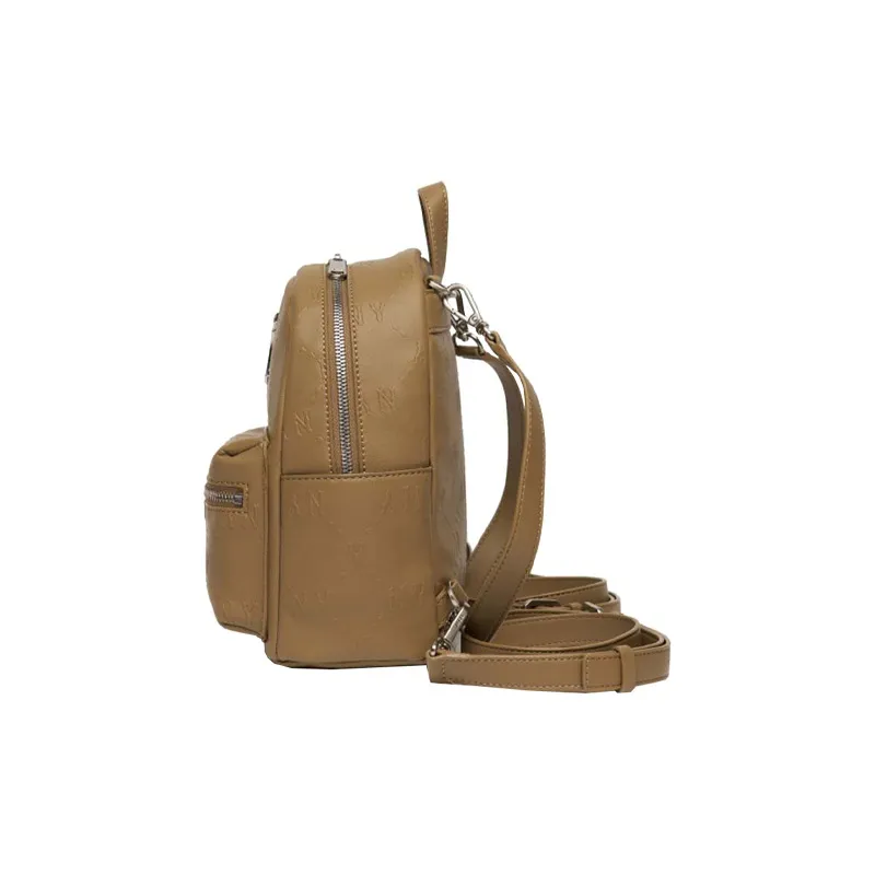 MLB Leather Backpack Regular Unisex Brown-2
