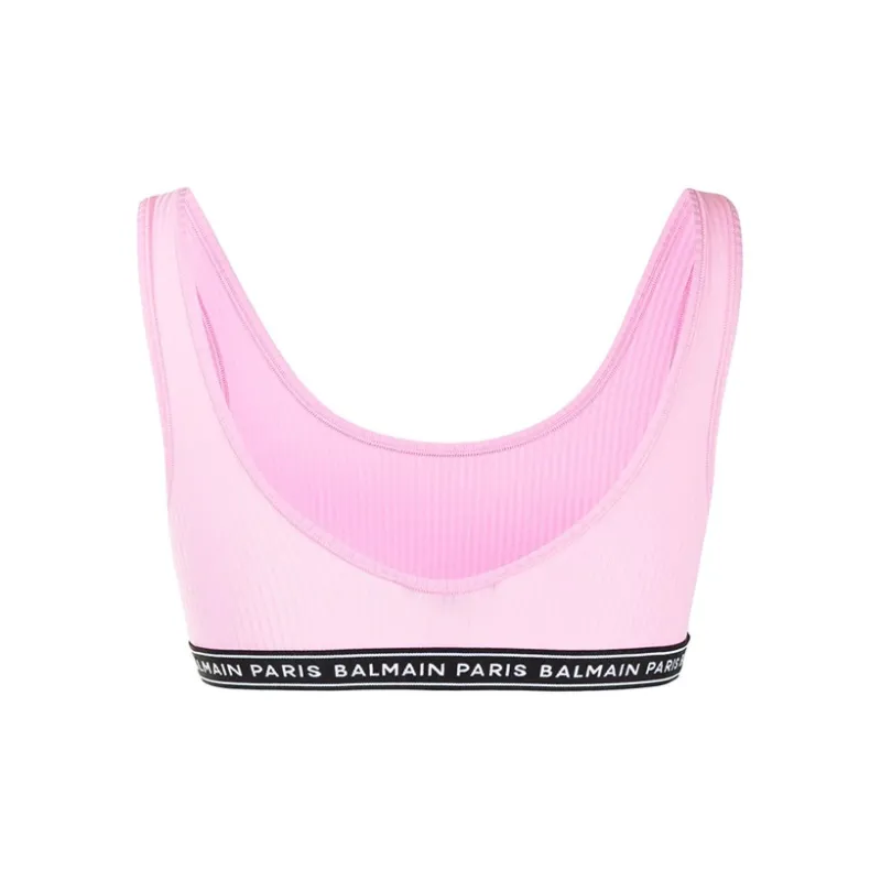 BALMAIN Logo tape Sport Bra-1