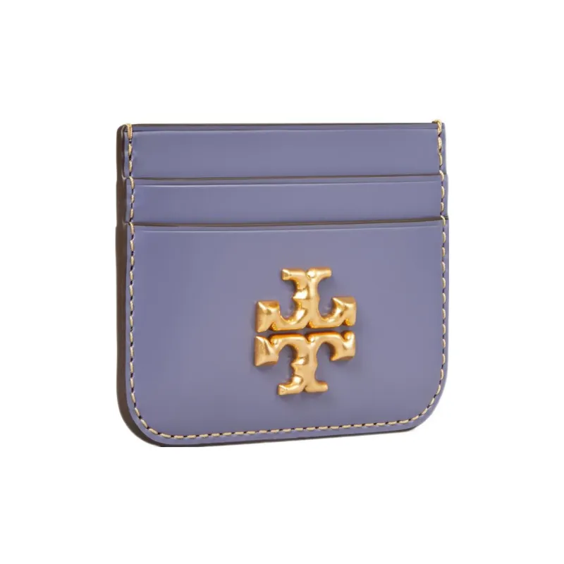 TORY BURCH Eleanor Leather Card Holder Women's Purple-1