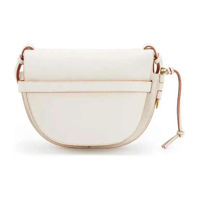 LOEWE Gate Cow Leather Shoulder Bag Women's White-2