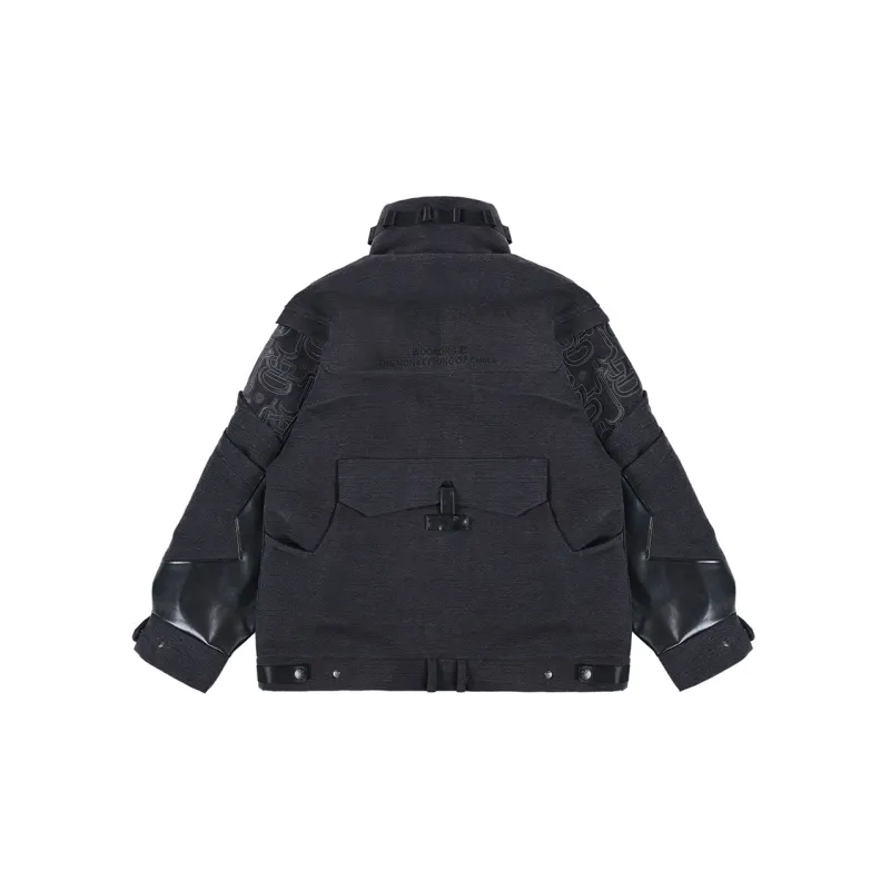 WOOKONG Loose Fit Jacket Men's Black-1