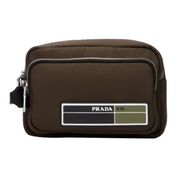 PRADA Nylon Clutch Men's Army Green
