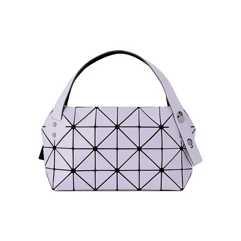 ISSEY MIYAKE BostonSlash Polyester One Shoulder Handbag Women's Taro Purple-0