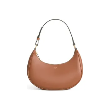 CELINE AVA Smooth Cow Leather Handbags Shoulder Bags Women's Brown