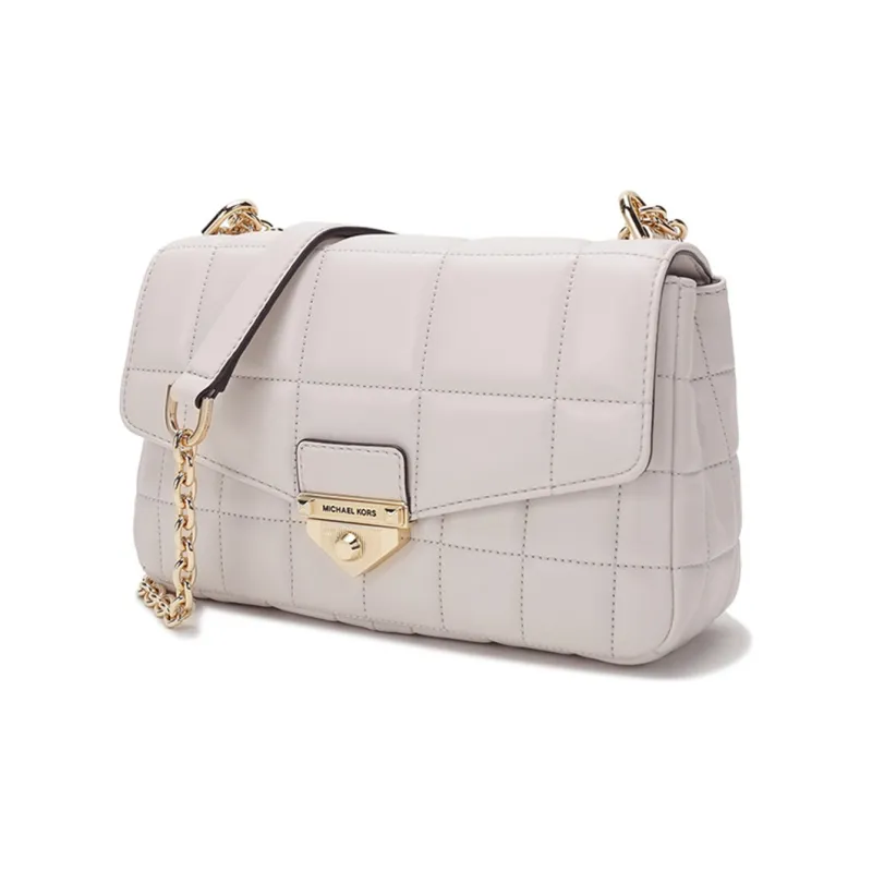 MICHAEL KORS Soho Sheepskin Shoulder Bag Women's Milk White-1