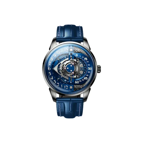 BEHRENS 오토매틱 메커니컬 무브먼트 남녀공용 로터 컬렉션 중국 시계 42mm*23mm*13.6mm 블루